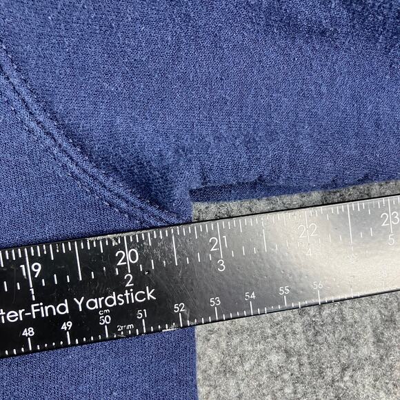 Fruit of the Loom Sweatshirt Mens M Navy Blue NYC Embroidered Crewneck Fleece - Picture 5 of 7